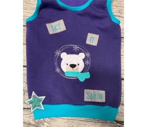 Stickdatei - Winterfreunde Doodle Appli Pinguin